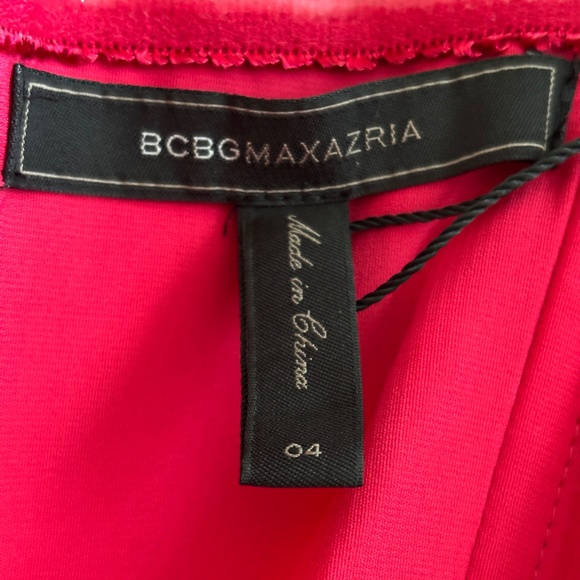 BCBGMaxAzria "Jonesy" One-shoulder Ruffled Mini Dress - Ruby Red Size 4 - Picture 13 of 16